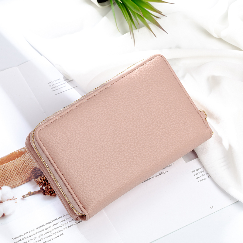 Carrken2023 new ladies mobile phone bag vertical models fashion, simple lychee pattern solid color oblique span multi -function