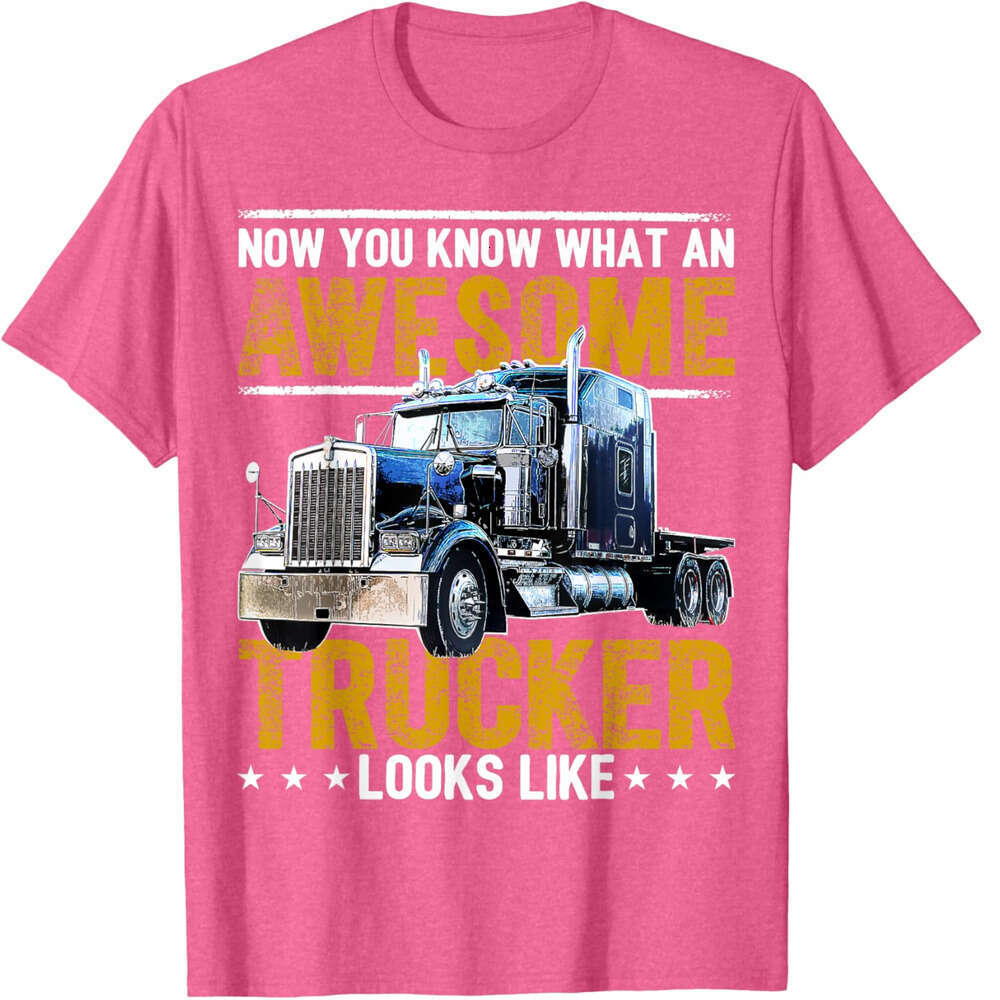 25ss T shirt Mens Awesome Trucker Big Rig Semi-Trailer Truck Driver Gift Men T-Shirt shirts tshirt graphic tee Casual tops summer clothes Short sleeve