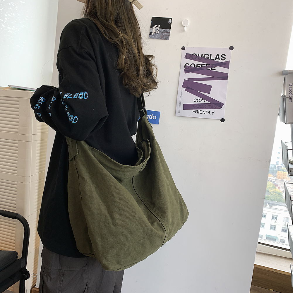 Women's Bags Casual Large Capacity Shoulder Bags Canvas Shopper Totes Fashion Harajuku Handbags Casual Ladies Crossbody Bags