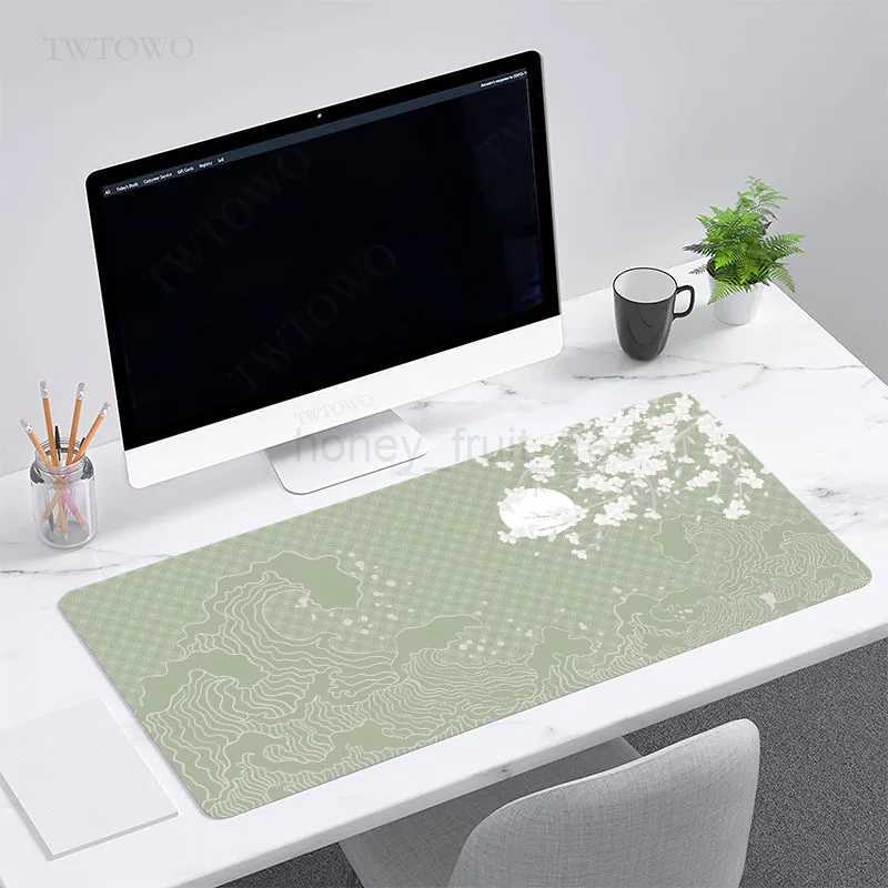 Japanese Waves Sakura Mouse Pad Gamer XL Custom Large Computer Home Mousepad XXL Playmat Natural Rubber Non-Slip Gaming laptopM240802