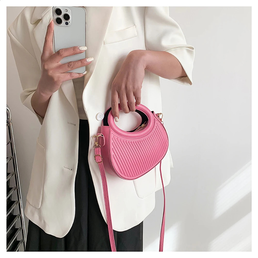 Crossbody Bags For Women 2024 Y2k Style Handbags Short Top Handle Leather Mini Phone Solid Color Party Purse 240824Z