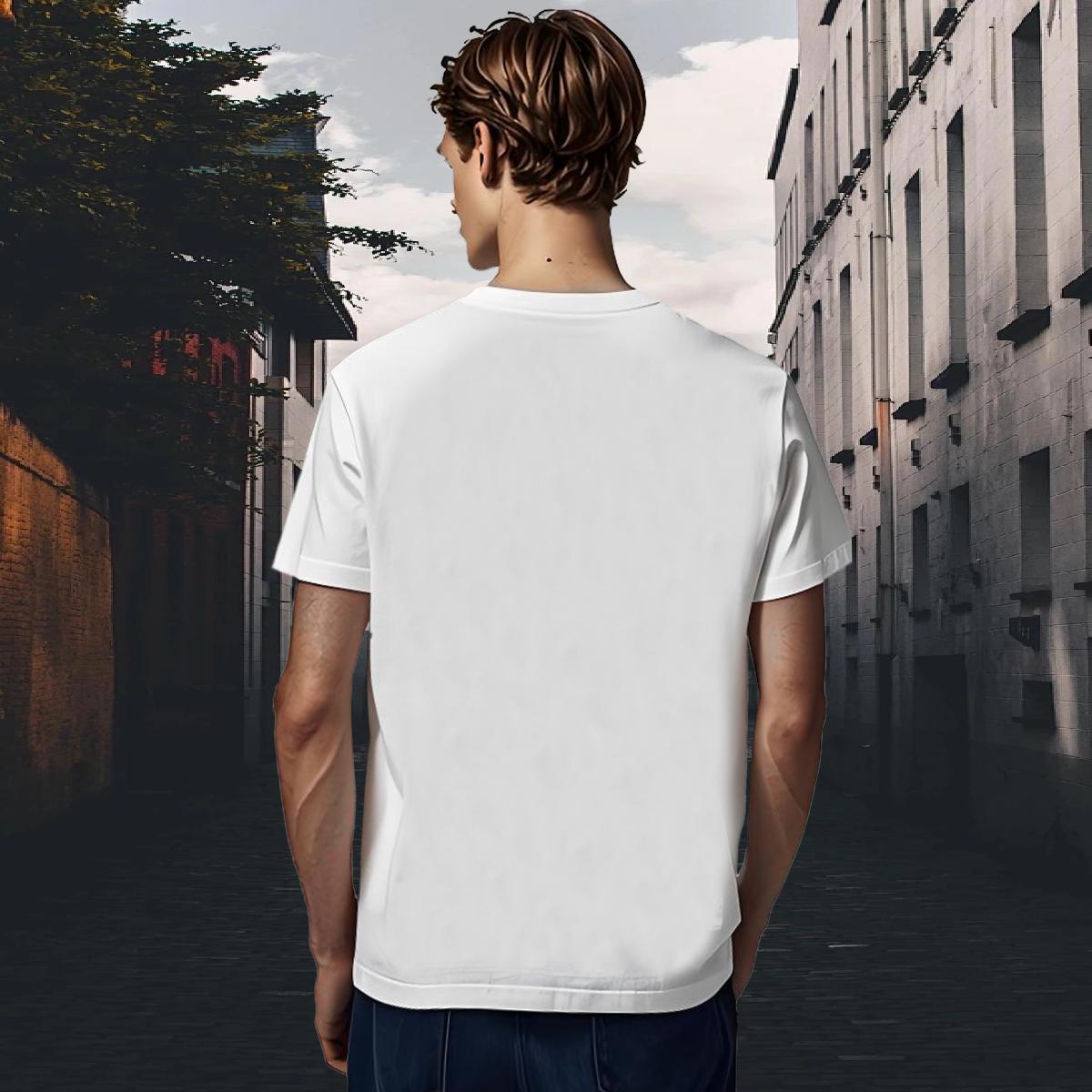New T-Shirts for Men 230g Cotton halloween Hip Hop Polos Crew Neck Breathable Popular Men Tshirts Oversized 4XL