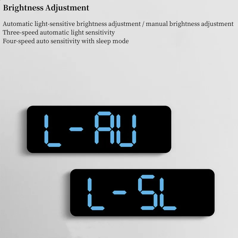 9inch large digital wall clock with USB power supply temperature and humidity automatic dimming DST desktop 1224H electronic LED alarm 240801