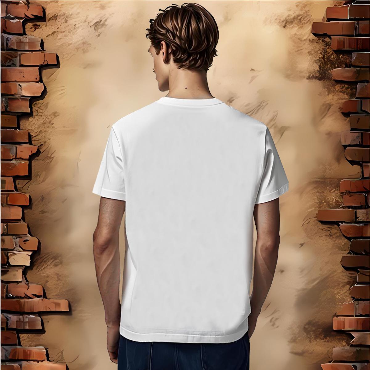 Fashion New T-Shirts for Men 230g Cotton Elephant High Street Hip Hop Tshirts Pure Cotton Loose Men Tees Custom Printing