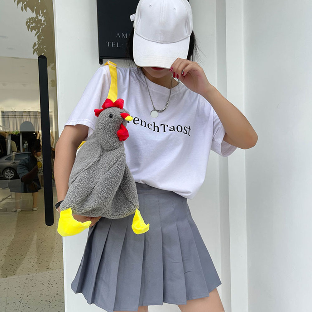 Fashion Women Hen Shape Plush Bag Soft Fleece Cute Cartoon Chicken Shoulder Bag for Women Girl Handbags Crossbody Bag Satchel