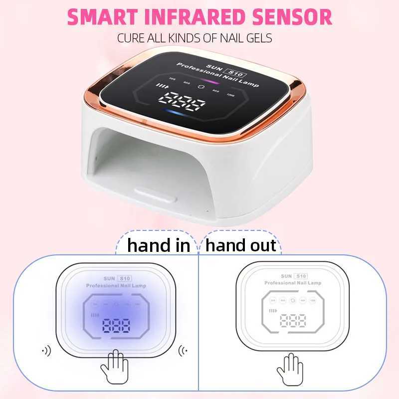 36LEDS LED UV Nail Lamp Wireless Professional Nail Dryer for Curing All Gel Polish With Large Screen Rechargeable Salon ToolCL240731