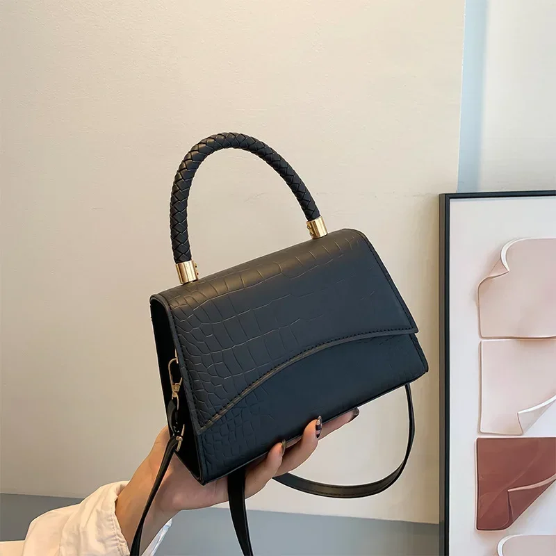 Solid Pu Leather Shoulder Bag Fashion Designer Handbags Top Handle Bags for Women Casual Crossbody Bags Luxury Bag
