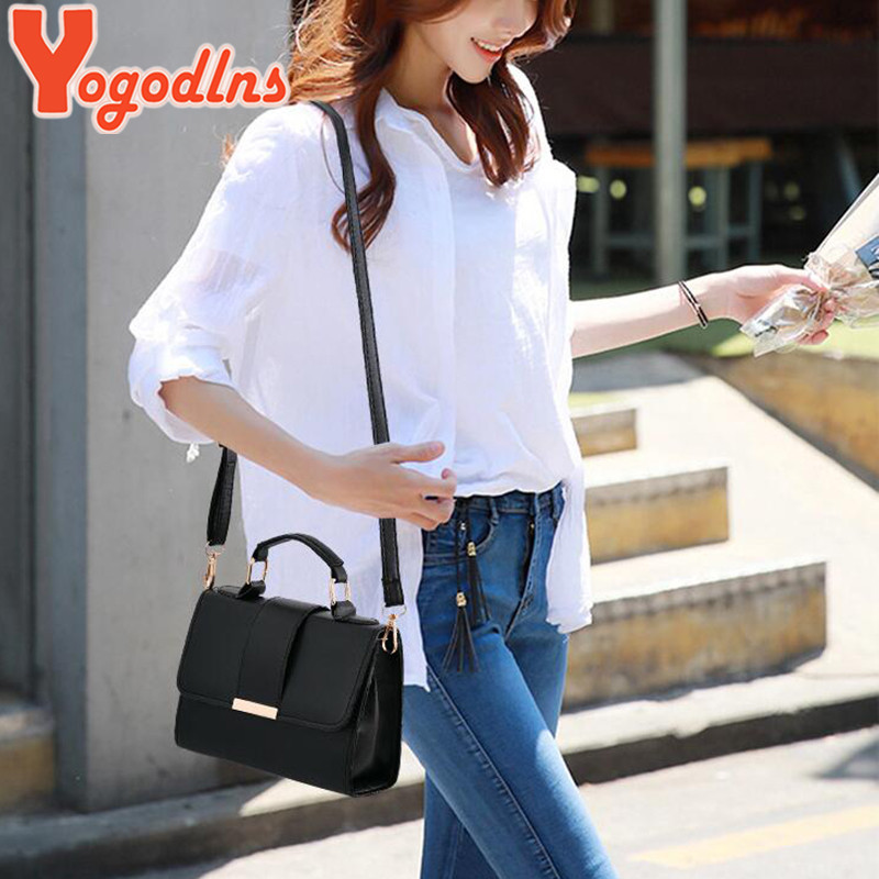 Yogodlns New Summer Fashion Leather Handbags PU Shoulder Bag Small Flap Crossbody Bags for Women Lady Purse