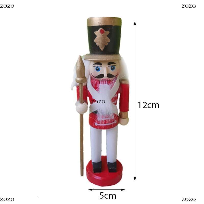 Merry Christmas Decorations Kids Nutcracker Soldier Doll 12Cm Wooden Pendants New Year Ornaments For Navidad Xmas Tree 1Pc