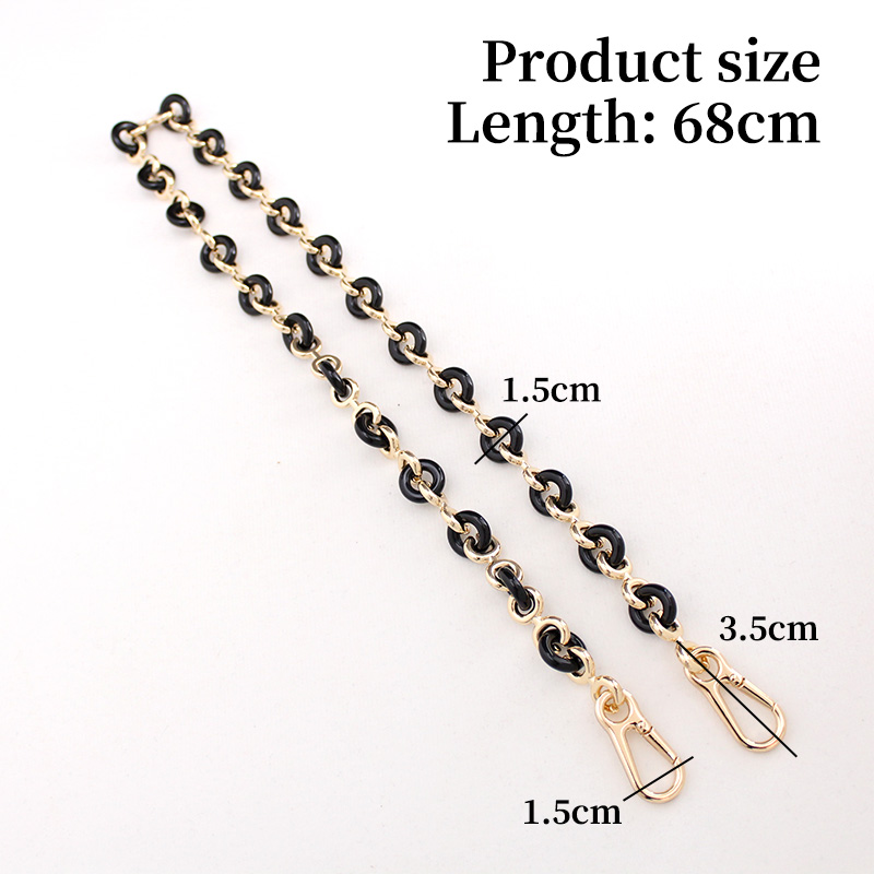 TINBERON 68CM Transformation Underarm Bag Shoulder Metal Resin Donut Chain Strap Handbag Accessories