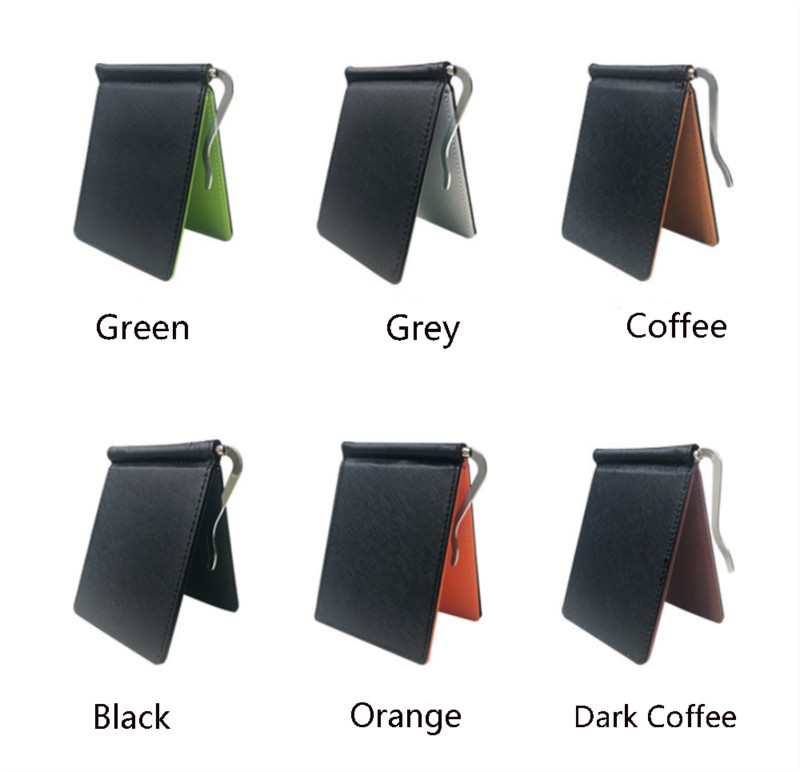 Fashion Men Wallet Short Skin Wallets Purses PU Leather Money Clips Sollid Thin Wallet Men Purse ID Credit Card Cash Holder