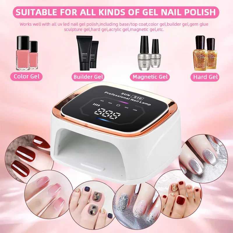 36LEDS LED UV Nail Lamp Wireless Professional Nail Dryer for Curing All Gel Polish With Large Screen Rechargeable Salon ToolCL240731