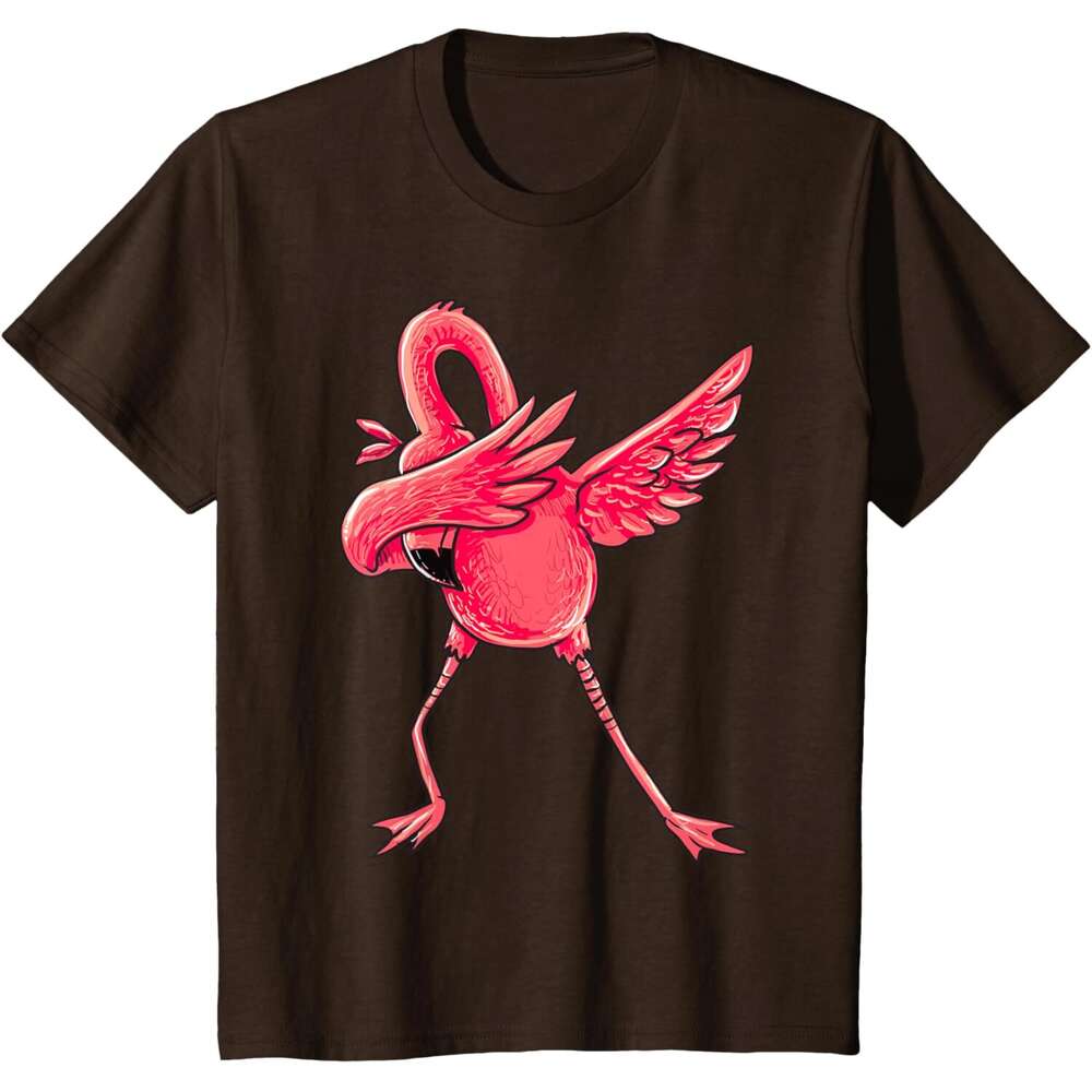 T shirt Mens Dabbing Flamingo Shirt Men Women Boys Girls Dab Dance Gifts T-Shirt shirts tshirt graphic tee Casual tops summer clothes Short sleeve Fre