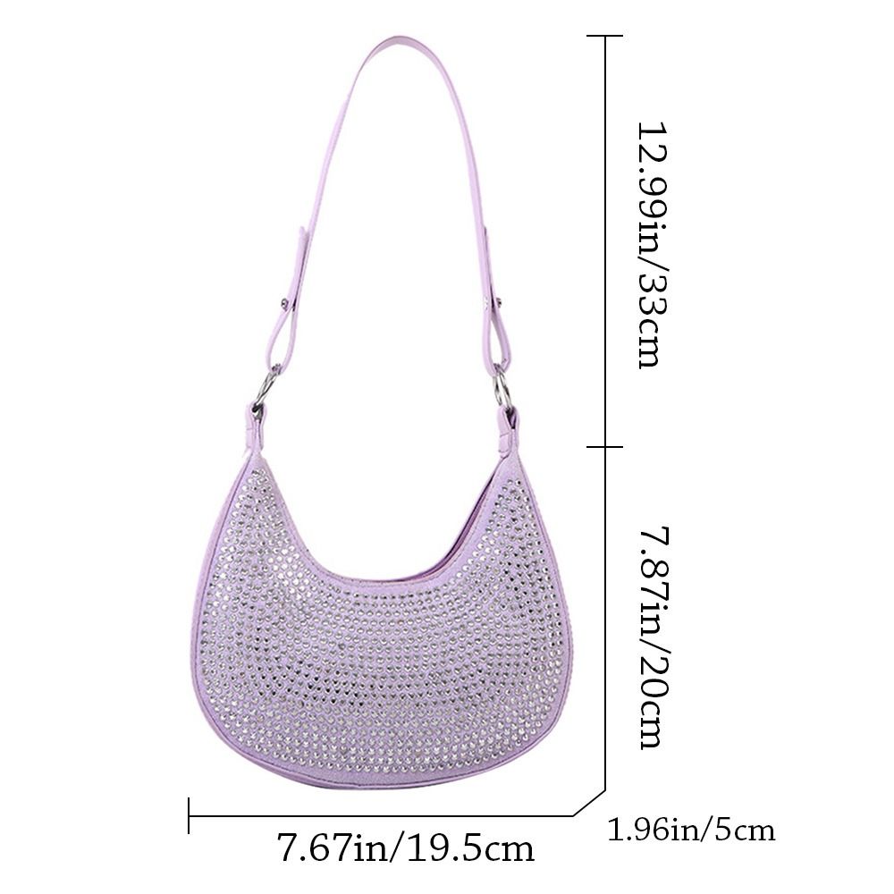 Rhinestone Handbags Evening Clutch: Sparkling Sequin Underarm Bag, Crystal Glitter Tote For Parties & Special Ocns New Free Delivery Designer Bag