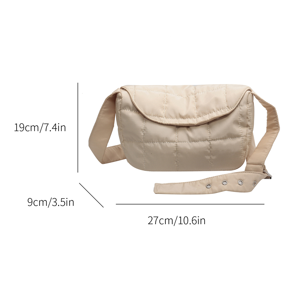 Women Fashion Quilted Down Handbags 2023 Autumn Winter New Crossbody Bags Girls Casual Tote Ladies Cotton Padded Shoulder Bag