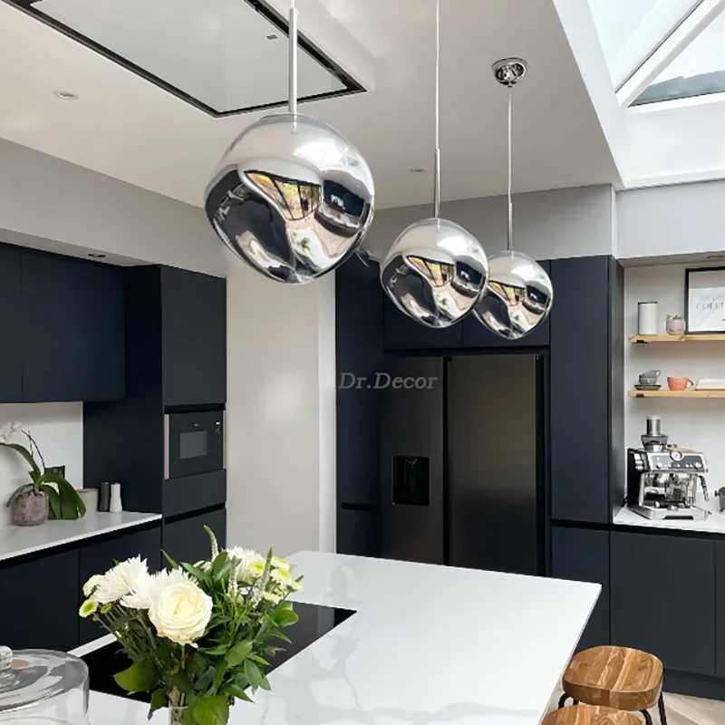 Modern Glass Pendant Light Nordic LED Lava lustre Dining Room Living Room Cabinets Home Decor Hanging Lamps Ceiling ChandelierM240731