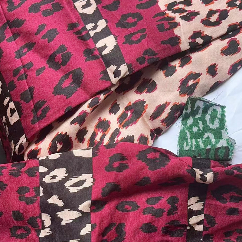 Fashion apparel fabrics human silk and human cotton interwoven satin woven fabrics digital printing fabrics