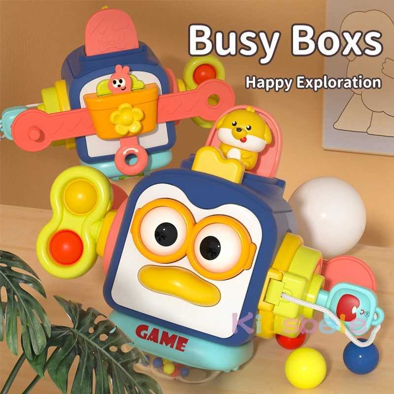 6 in 1 Motessori Toddlers Activity Toys Cute Penguin Hand Catching Ball Educational Toy Learning Sensory Fine Motor Skills Gifts Y240801