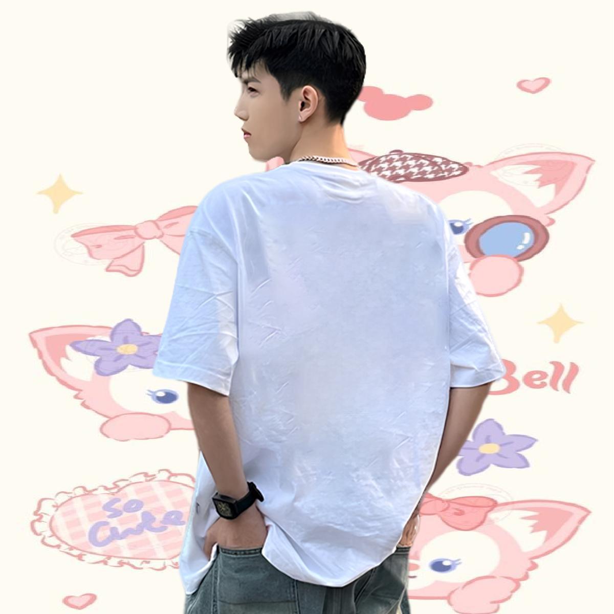 DIY Customized T-Shirts for Men 100% Cotton 230g flower High Street Hip Hop Tops Shirt Crew Neck Breathable Soft Men Tees Floral Print