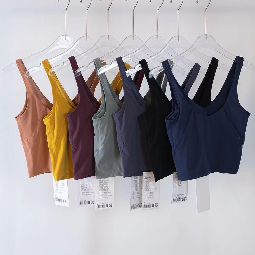 top yoga Outdoor Bra align tank Womens Sport Bra Classic Popular Fitness Butter Soft Tank Gym Crop Yoga Vest Beauty Back Shockproof With Removable Chest Pad wholesale