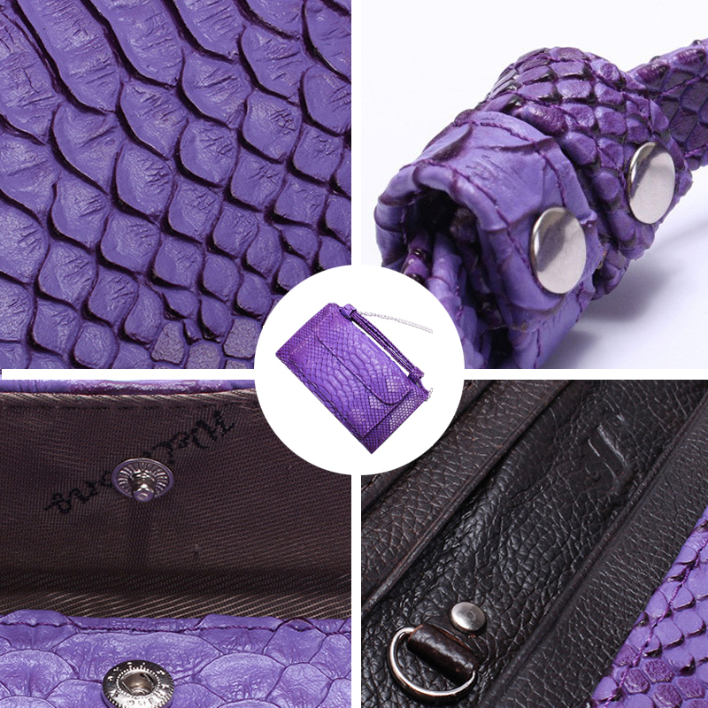 XMESSUN Fashion Purple Snake Pattern Clutch Bag Crossbody Bags for Women 2024 Summer Lady Shoulder Handbag Female Travel Purse