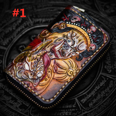 Vertical Section Mini Purse Women Men Zipper Brave Troops Wallet Ladies Genuine Leather Keys Bag Purses Carteira Wallets