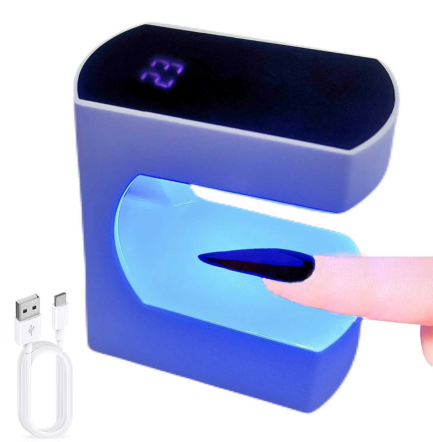 Mlnl LED Nall Lamp 24W UV Llght for Nalls wlth Tlmer UV Lamp for Gel Nalls Qulcky-Dry Nall Llght Portable USB Nall Dryer for TrCL240731