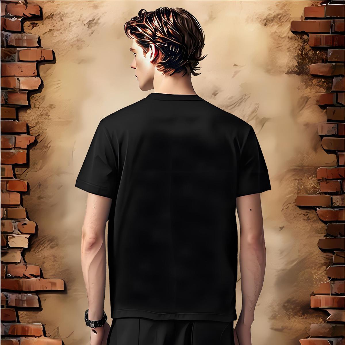 Fashion New T-Shirts for Men 230g Cotton Elephant High Street Hip Hop Tshirts Pure Cotton Loose Men Tees Custom Printing
