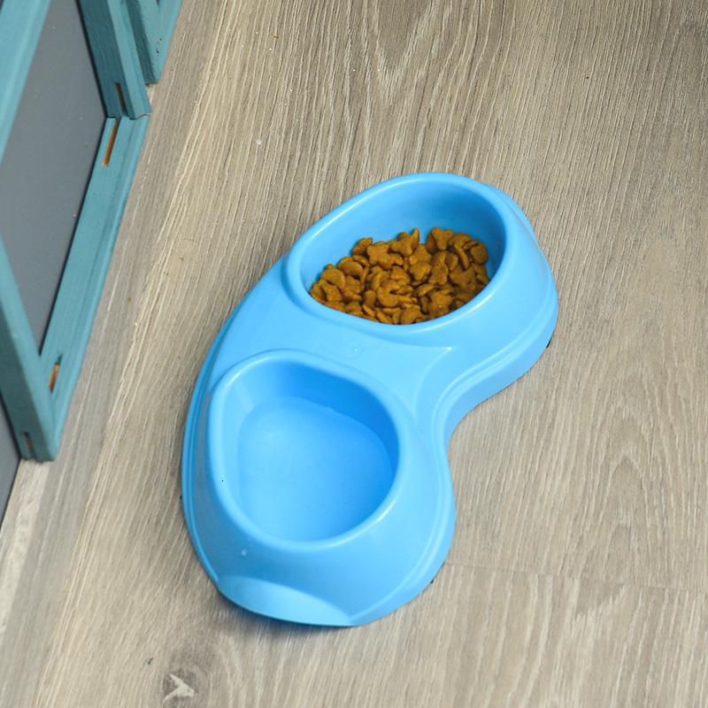 Mischievous pet double water feeding dog food bowl cat supplies