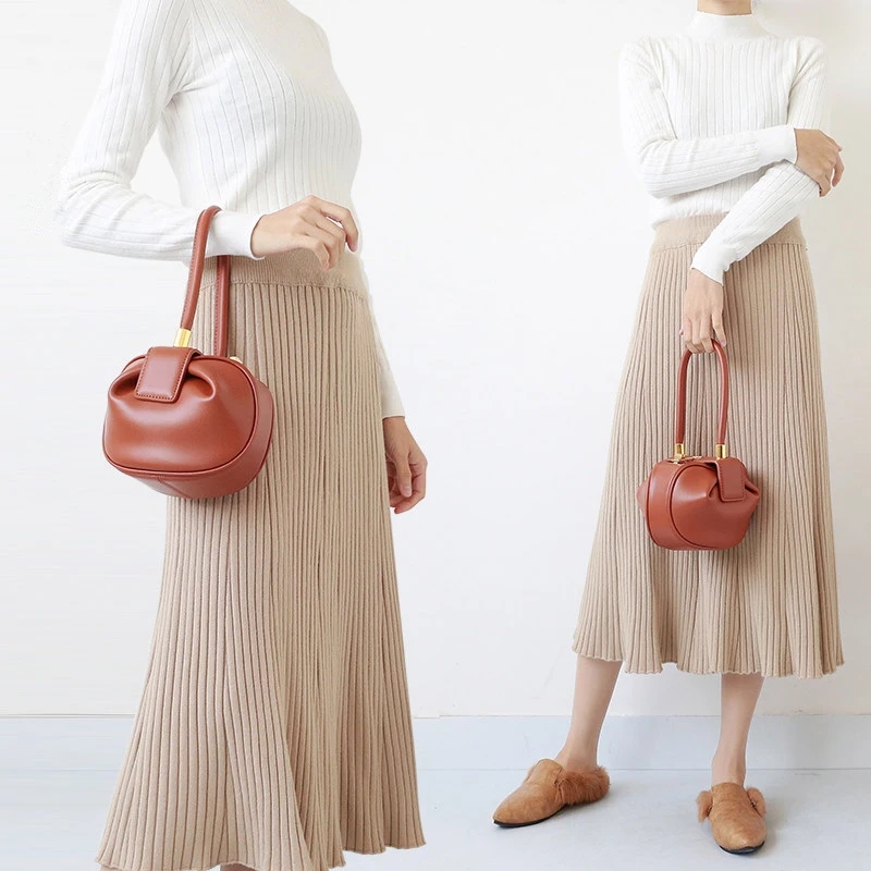 Spherical Soft Handbag Compact Stylish Tote Bag Trendy Design Durable Structure Ideal for Daily Use Evening Events or Special Occasions