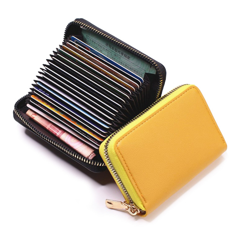 Multifunction Bank/ID/Credit Card Bag For Lady Holder Multi-Card Wallet Case Card Holder Wallet Women Men Solid Color Portable