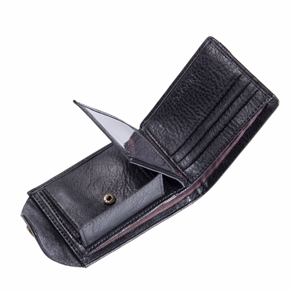 New Men's Small Wallet Vintage Multifunction Purse with Coin Pocket Mini Brand Male PU Leather Card Money Bag Billetera Hombre