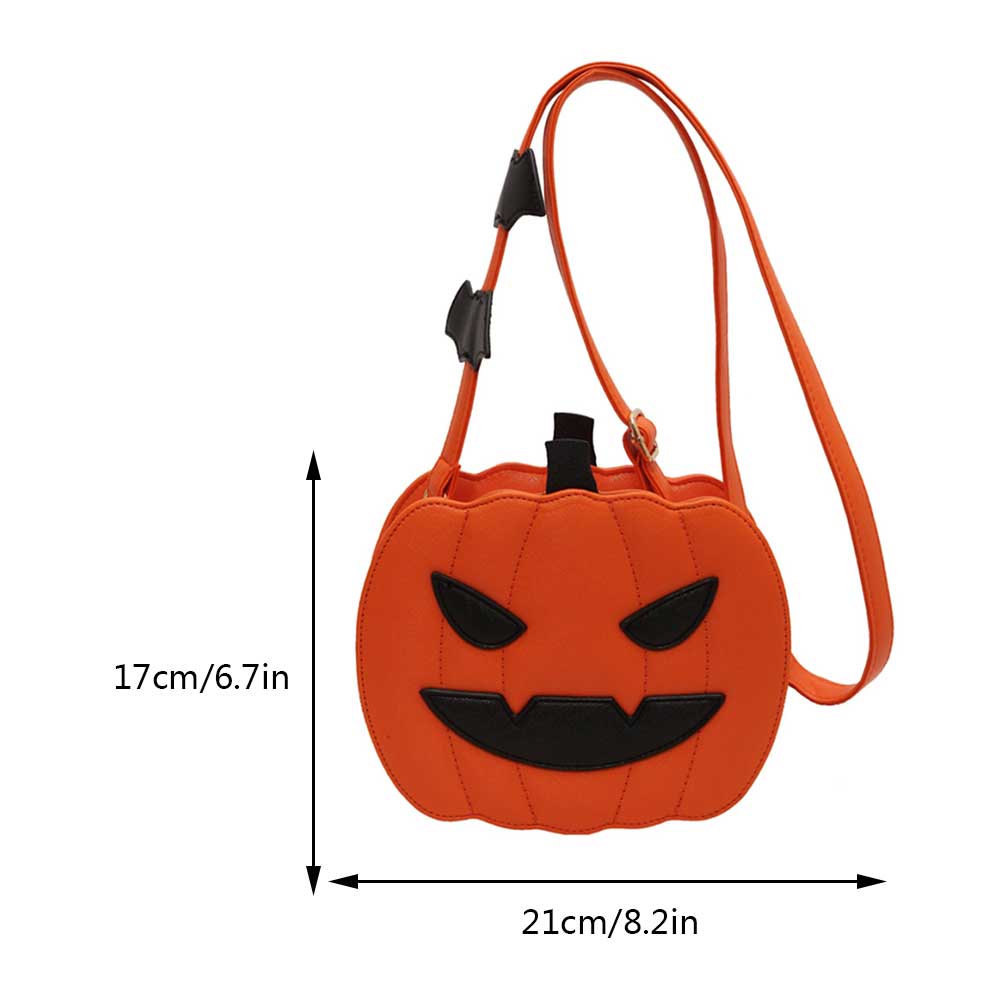 Fashion Female Fanny Glitter Crossbody Handbag Halloween Devil Pumpkin Shaped Fashion Wild Fantastic Chain Shoulder Bag Handbag