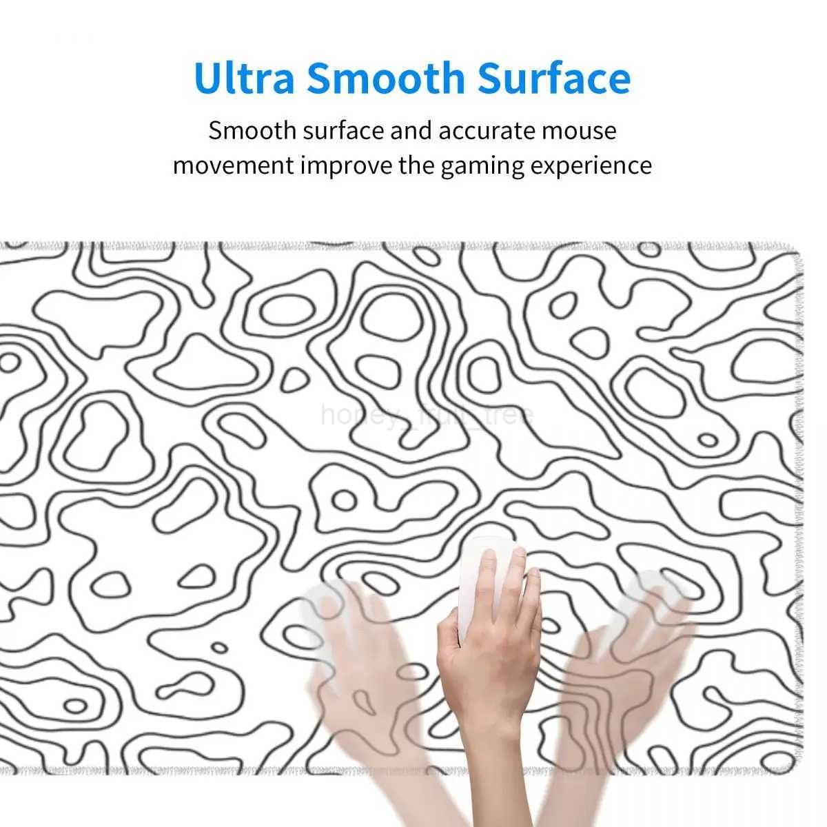 Black and White Strata Liquid Mousepad New Arrivals Large Stripe Mouse Pad Gamer Keyboards Non-slip Computer Pads XXL Desk MatM240802