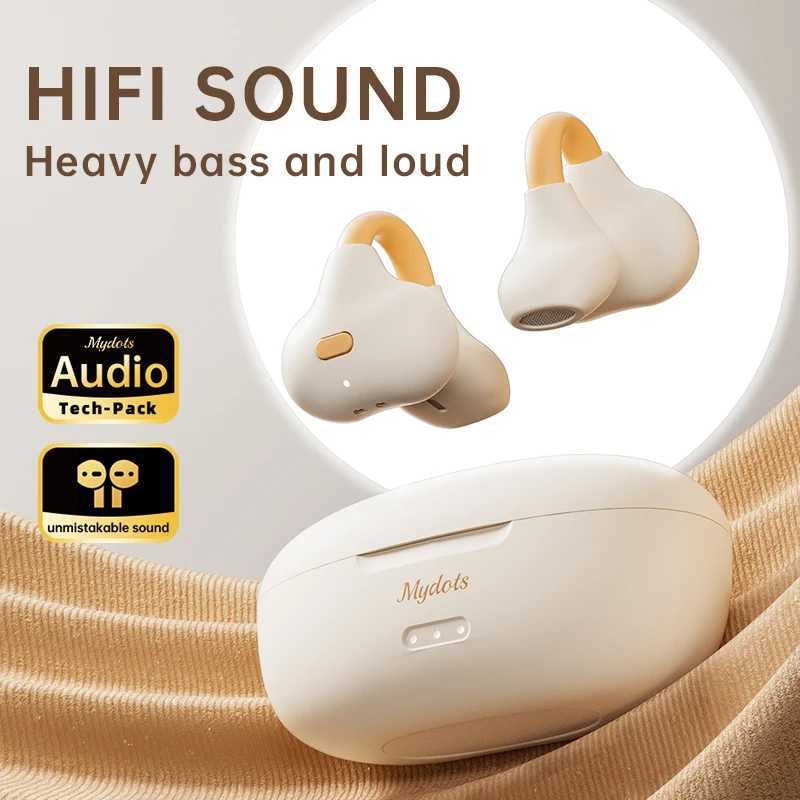 Open-Ear Wireless Earbuds 2024, Bluetooth 5.3 Headphones, Color Clip-On Earphones with Microphone, Charging Case - CL240801