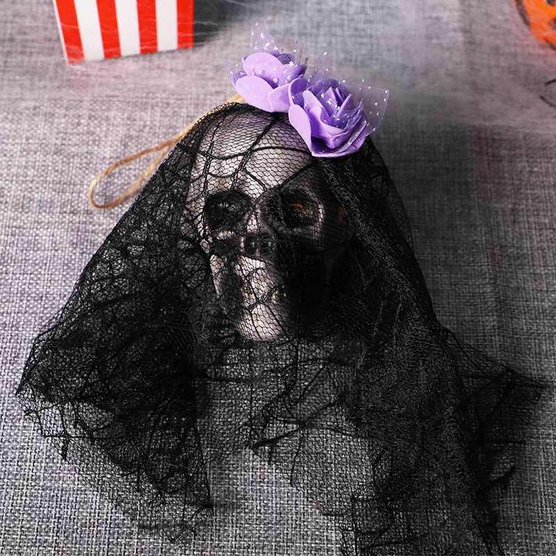 Skull Decor Prop Skeleton Head Plastic 1 1 Model Halloween Style Haunted House Party Home Decoration Game Supplies High Quality Y240801