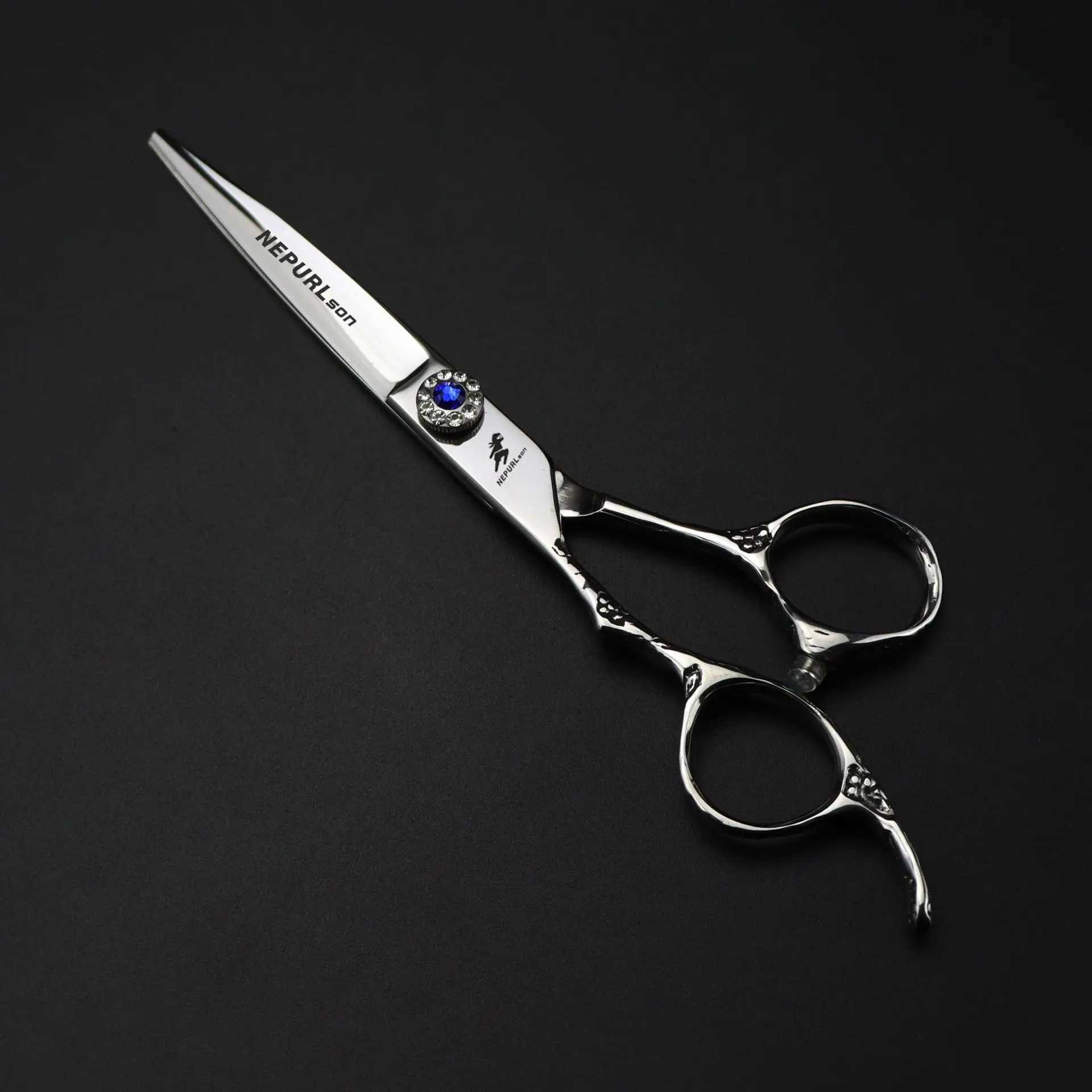 New Arrival Nepurlson 6-inch Salon Left Hand Hair Clipper 440c Japanese Steel Professional Hair Salon Hair Clipper Thin Clipper Z241213