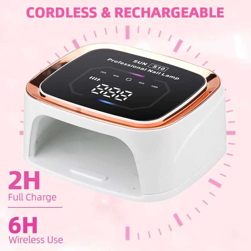 36LEDS LED UV Nail Lamp Wireless Professional Nail Dryer for Curing All Gel Polish With Large Screen Rechargeable Salon ToolCL240731