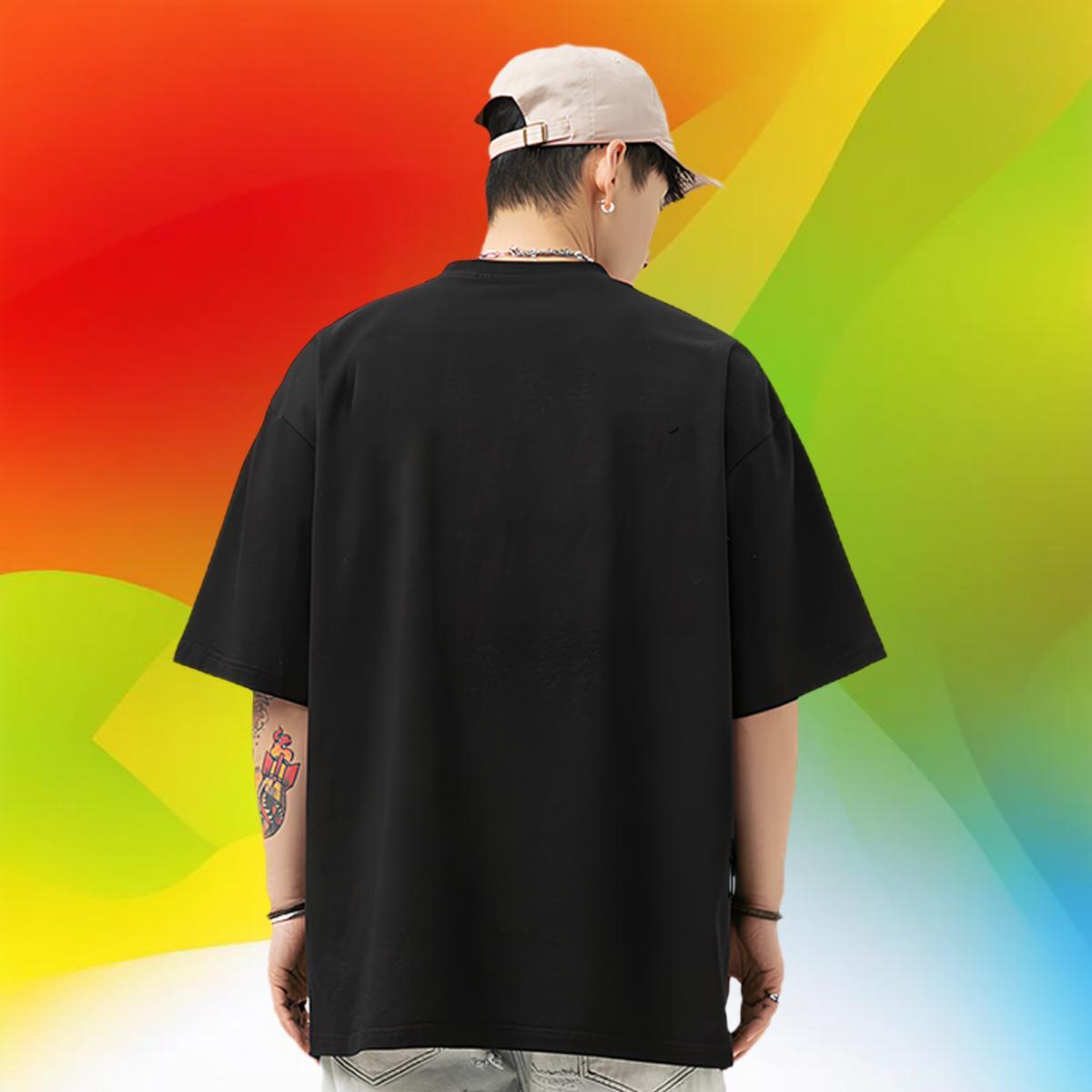 New Designer Men Clothes T-Shirt fishing Home Outdoor 230g Cotton Tshirts Breathable Crew Neck Soft T Shirt For Man Skull
