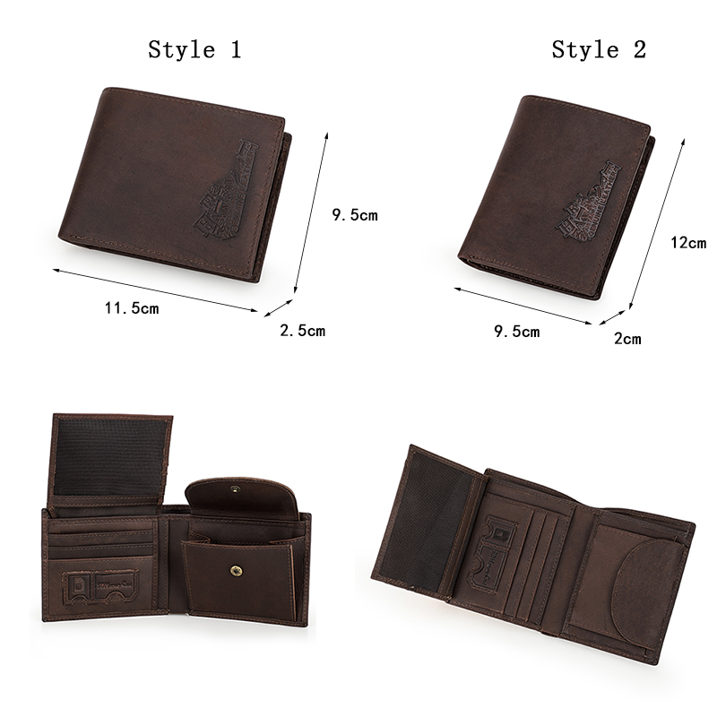 CONTACT'S RFID Wallets for Men Genuine Leather Short Trifold Men's Wallet Card Holders Coin Purses Money Clip Male Wallets Bags