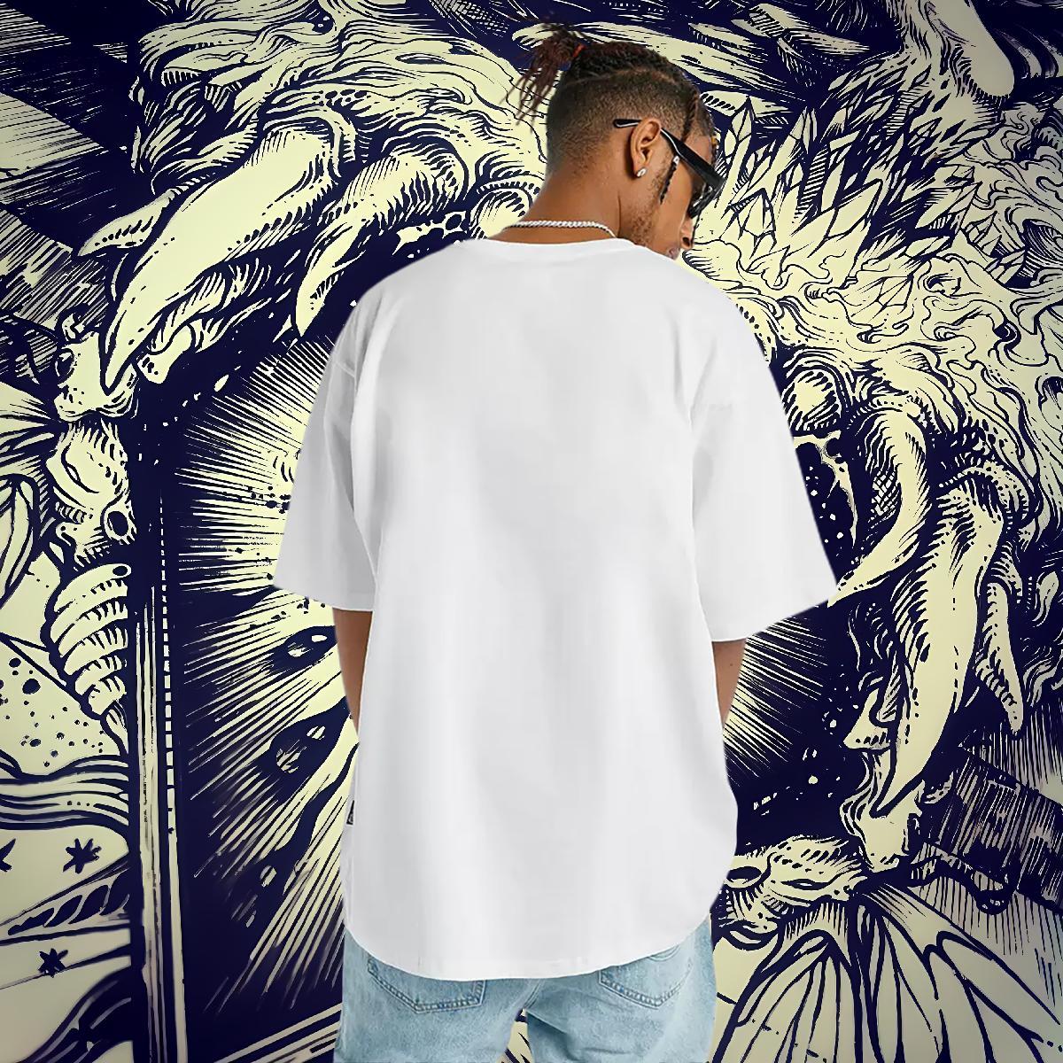 Stylist Mens T Shirts 100% Cotton 230g scorpion Casual Beach Wear Breathable Soft Cool Mens Tshirts Custom Print Plus Size
