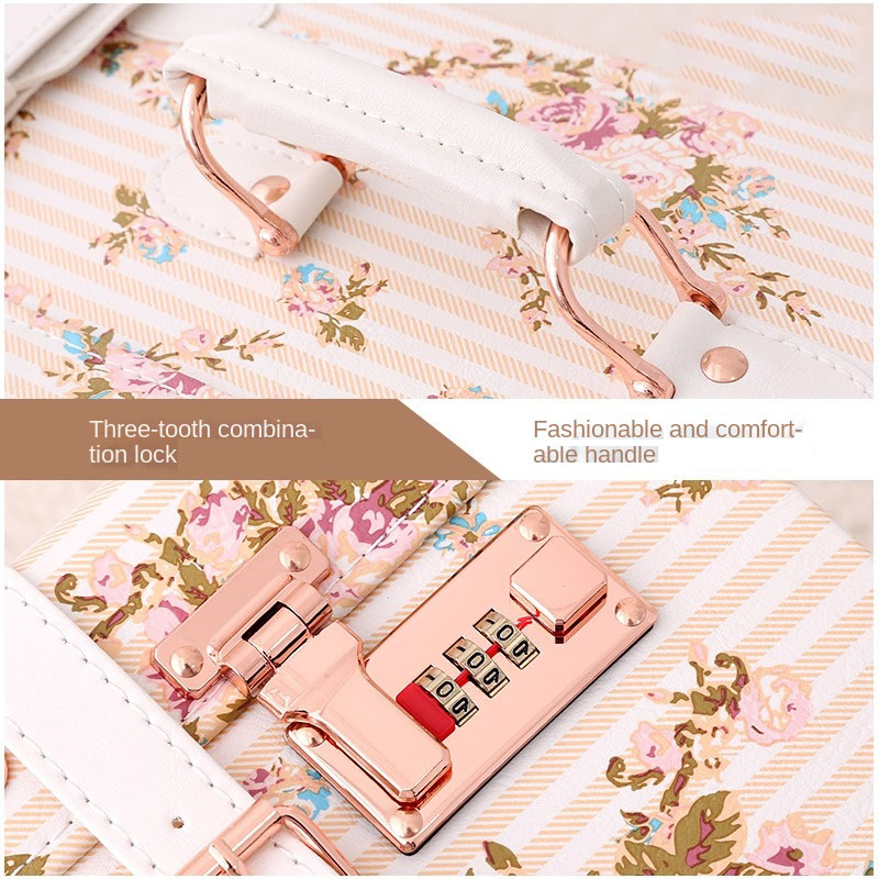 2023 new retro Spinner Rolling Luggage Set Ladies Travel Bag floral Trolley Boarding Cabin Suitcases on Wheels Vintage