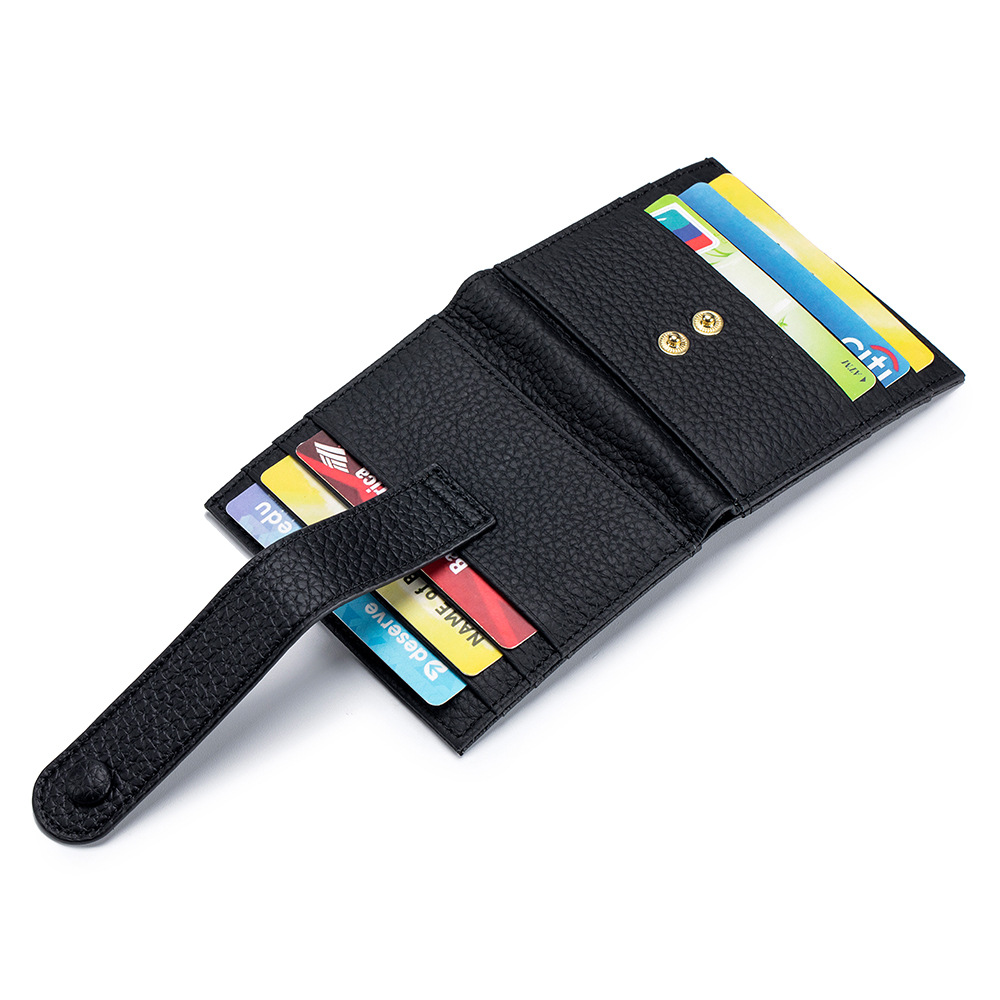 Ultra-thin Genuine Leather Female Wallets Multifunction Small Soft Cowhide Coin Purse Card Holder Money Bag For Men Women