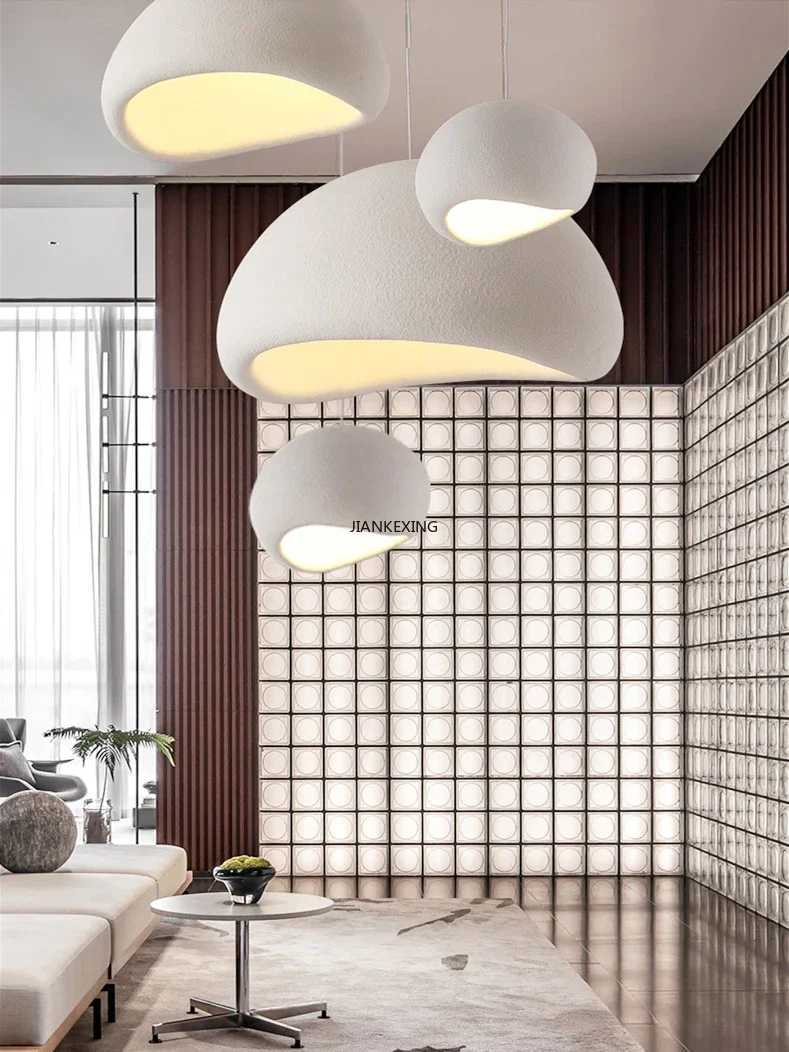 Modern Handmade Wabi Sabi Restaurant Chandelier Japan Style Indoor Loft LED Suspension Light Kitchen Island Cafe Pendant LampM240731