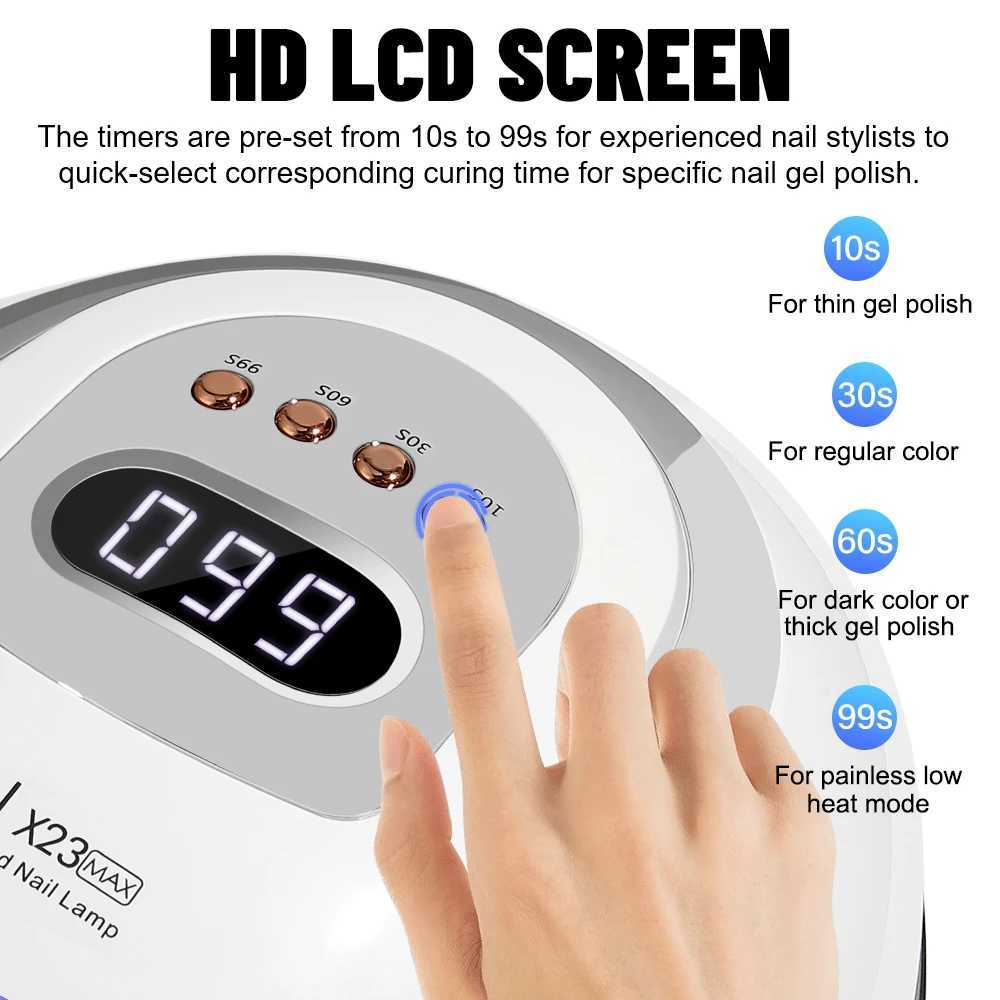 380W 81LEDS UV LED Nall Lamp Nall Dryer for Gel Pollsh 4 Settlng Tlmers UV Nall Lamp Professlonal Nall Llght Automatlc SensorCL240731