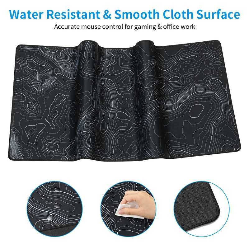 Large Mouse Pad Mouse Mat Desk Mat Keyboard Pad Computer Desk Pad Non-Slip Rubber Stitched Edge Gaming Mousepad for CS LOL DotaM240802
