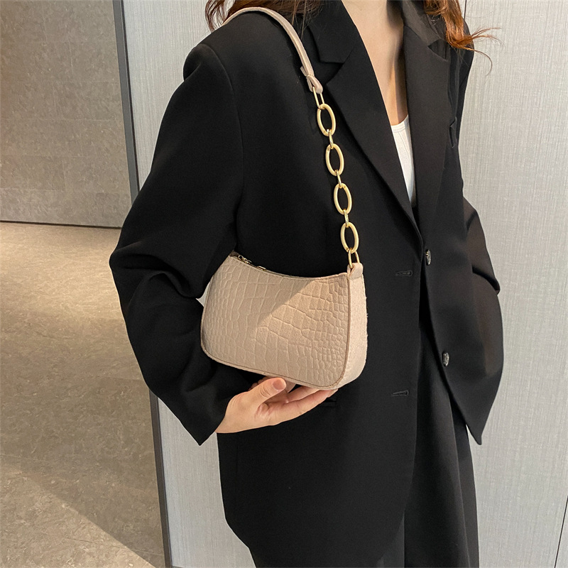 Fashion Felt Shoulder Bags for Women Women's Subaxillary Bag Design Advanced Texture Armpit Handbags Purses Saddle Bag