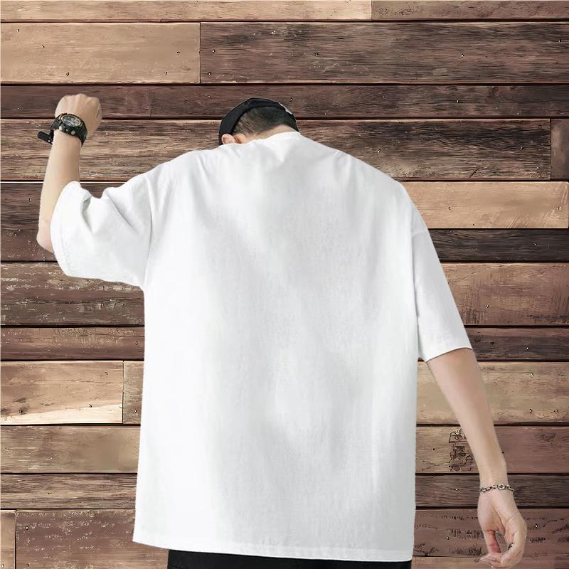 2024 Summer Men T Shirts 230g 100% Cotton pumpkin Sports Casual Tees Shirts Breathable Short Sleeve TOP Quality Mens Tshirts Customized