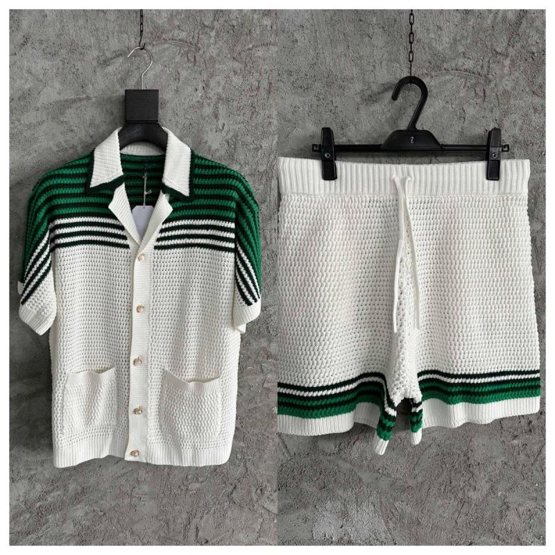mens designer shorts polo shirt Men Designers Luxurys Mens knitwear High quality Shirt Hollow out Tee Women Men Casual set knitwear fashion tracksuit men Clothing