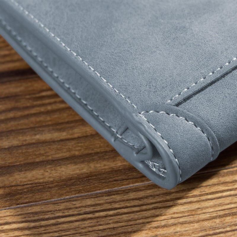 Fashion Men PU Leather Billfold Slim Hipster Cowhide Credit Card/ID Holders Inserts Coin Purses Luxury Business Foldable Wallet